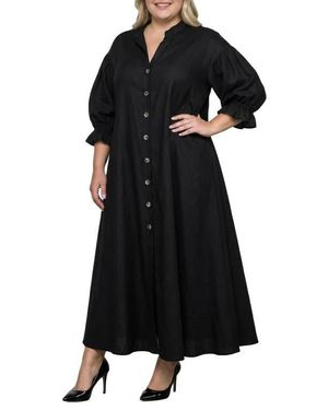 Standards & Practices Maxi Shirtdress - Black