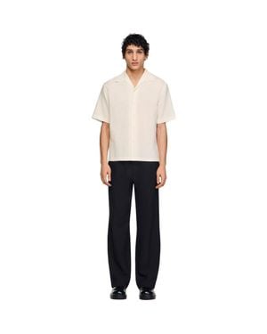 Sandro Cotton And Linen Shirt - Multicolor