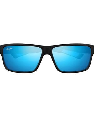 Maui Jim Hawaii Uila Af 62Mm Polarized Oversize Rectangular Sunglasses - Blue