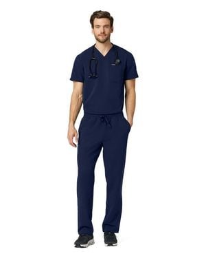 Jaanuu Rhodes 7-Pocket Straight Leg Scrub Pant - Blue