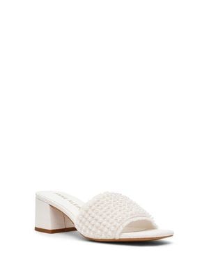 Anne Klein Dolls Block Heel Sandal - White