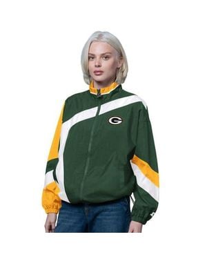 Starter Bay Packers Vintage 1St Quarter Full-Zip Windbreaker - Green