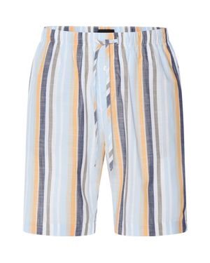 Hanro Night And Day Drawstring Cotton Shorts - Blue