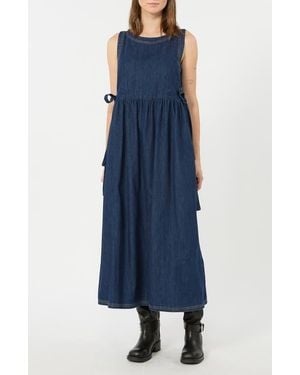 Weekend by Maxmara Sleeveless Cotton Denim Dress - Blue