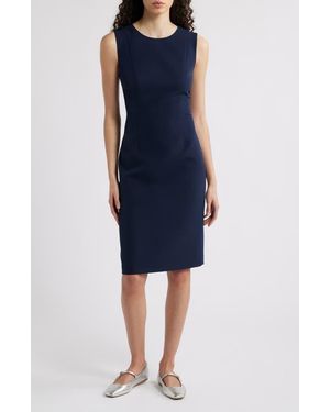 Kobi Halperin Meridian Twill Sheath Dress - Blue