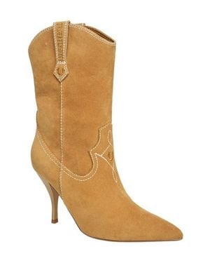 TRUE RELIGION Logo Mid Calf 702 Cowboy Boot - Brown