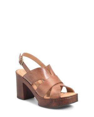 Børn Nassau Slingback Platform Sandal - Brown