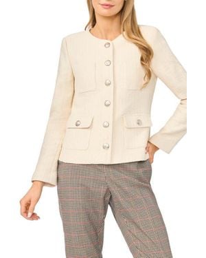 Halogen® Collarless Jacket - Natural