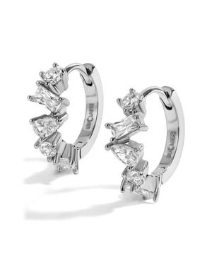 Lili Claspe Mavis Huggie Hoop Earrings - White