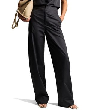 Vince Clean Waist Cotton Pants - Black