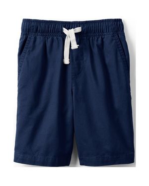 Lands' End Kids Pull On Chambray Elastic Waist Shorts - Blue