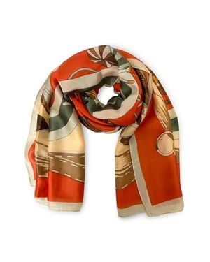 Youzey The Dancer Faux Silk Scarf - Orange