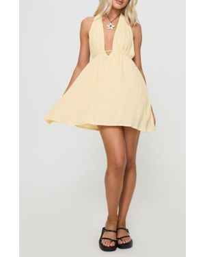 Princess Polly Gardens Of Eden Halter Minidress in White | Lyst