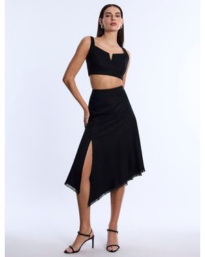 ★赤字セール／即発♪★BCBGMAXAZRIA Liya Skirt★ High-Slit Flared Skirt – BCBGMAXAZRIA