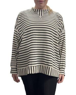 Standards & Practices Stripe Thermal Knit Top - Gray