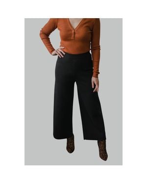 SSKEIN Wide Leg Pants - Black