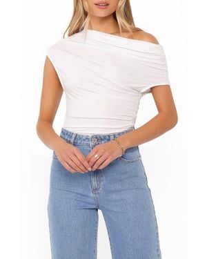 Petal & Pup Jacki One-Shoulder Knit Top - Blue