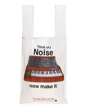Undercover Embroidered Noise North/South Tote - White