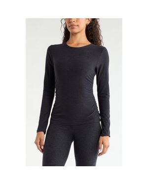 Zella Restore Soft Ruched T-Shirt - Black