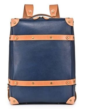 Old Trend Speedwell Small Leather Trunk Backpack - Blue
