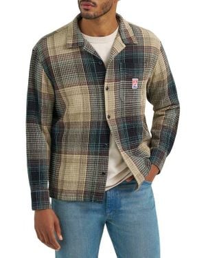 Wrangler Casey Jones Thermal Long Sleeve Camp Shirt - Black