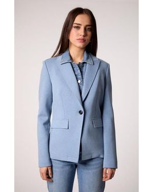 Blue Revival Helen Blazer With Removeable Denim Insert - Blue