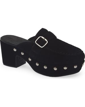 Chocolat Blu Genni Platform Loafer Mule - Black