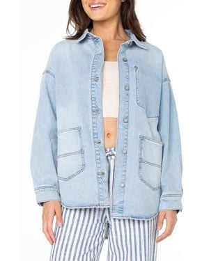 Roxy Surf Society Denim Button-Up Shirt - Blue