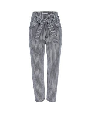 FRAME Belted Pegged Jeans - Gray