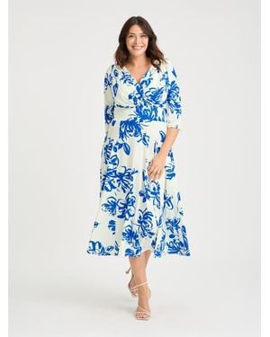 Scarlett & Jo Helena Jersey Midi Dress - Blue