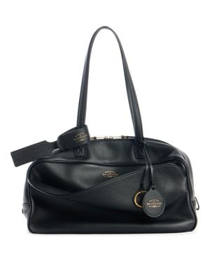 Balenciaga Medium Bowling Leather Satchel - Black