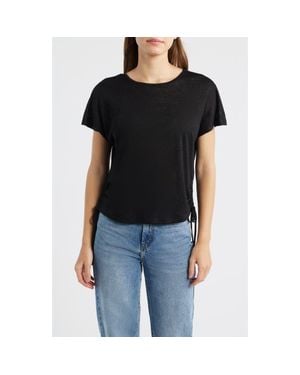 City Blues Side Tie Knit Top - Black