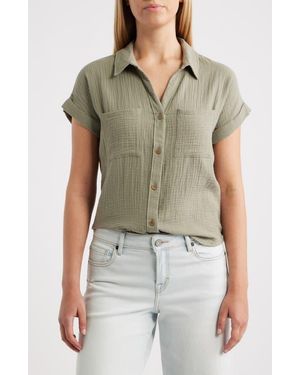 Beach Lunch Lounge Chicago Gauze Shirt - Green