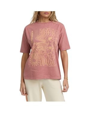 Billabong Surf Coalition Cotton Graphic T-Shirt - Red