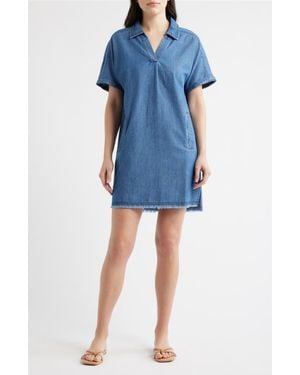 City Blues Denim Shift Dress - Blue