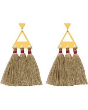 Fosterie Trío Tassel Earring - Metallic