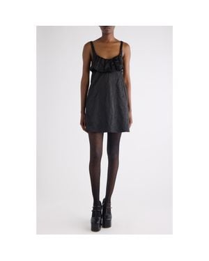 Chloé Ruffle Slipdress - Black