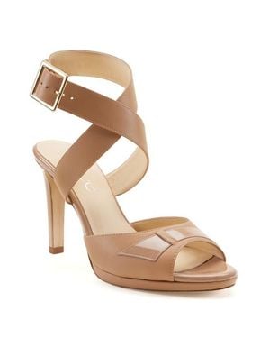 Elizee Fiorella Sandal Leather Platform Heels - Metallic