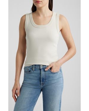 NIC+ZOE Perfect Knit Rib Scoop Neck Tank - Blue