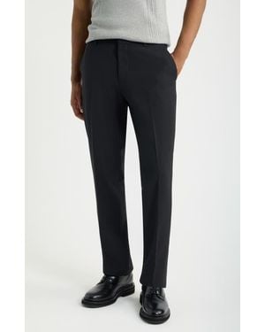 Open Edit Skinny Fit Pleated Suit Pants - Black