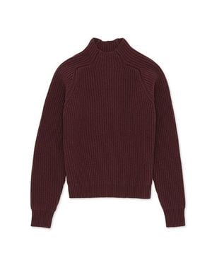 Fortela Leona High Neck Wool And Cashmere Sweater - Purple
