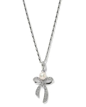 Nadri Eros Bow Cubic Zirconia Pendant Necklace - Multicolor