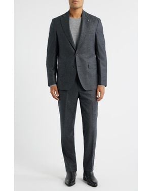 Jack Victor Montana Screen Weave Super 110S Wool Suit - Black