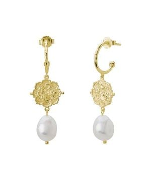 Murkani Loved Always Pearl Earrings - Metallic