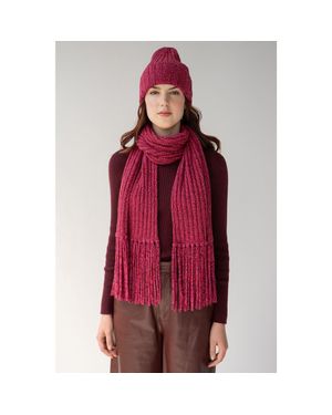 SSKEIN Fringe Scarf - Red