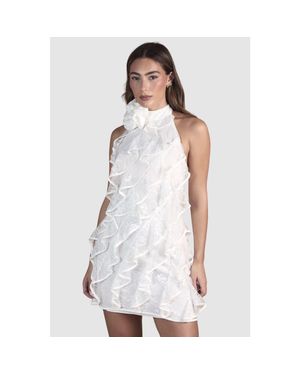 Coast Embellished Lace Bandeau Bridal Mini Dress in White | Lyst