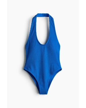 H&M Padded-Cup High Leg Swimsuit - Blue