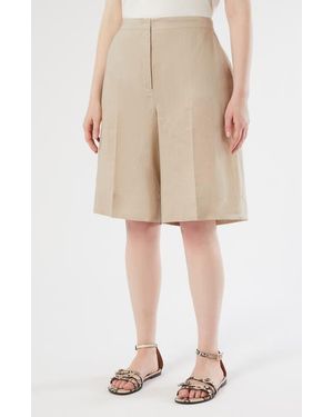 Marina Rinaldi Nodino Linen Shorts - Natural