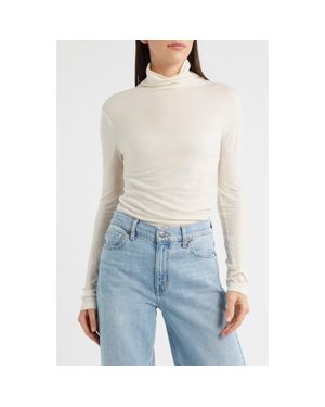 BOSS Elavu Turtleneck Top - White