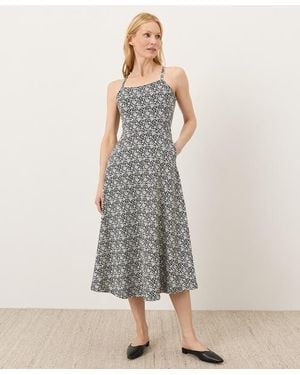 Pact Fit & Flare Midi Dress Made With Organic Cotton - Gray